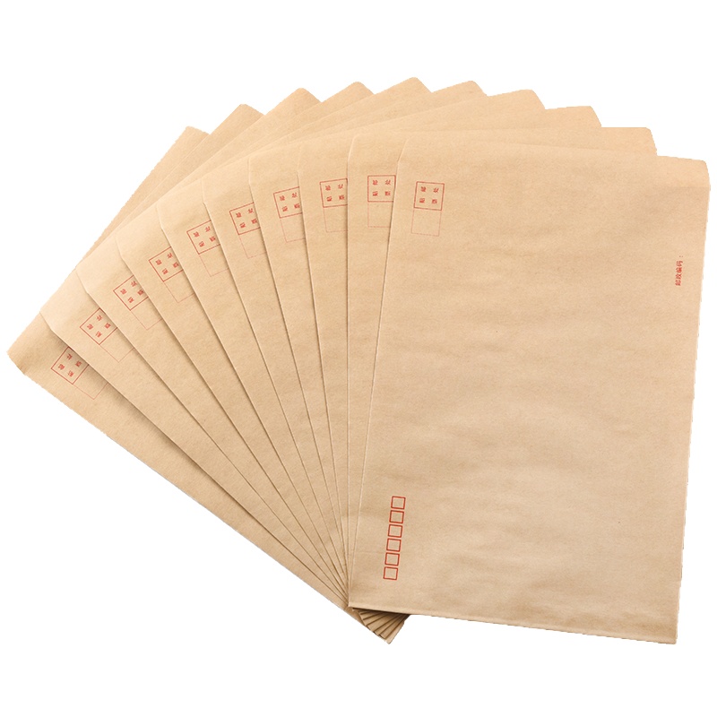 正彩(ZNCI)4609 9号牛皮纸信封袋票据工资袋 牛皮纸邮局标准信封100个/包