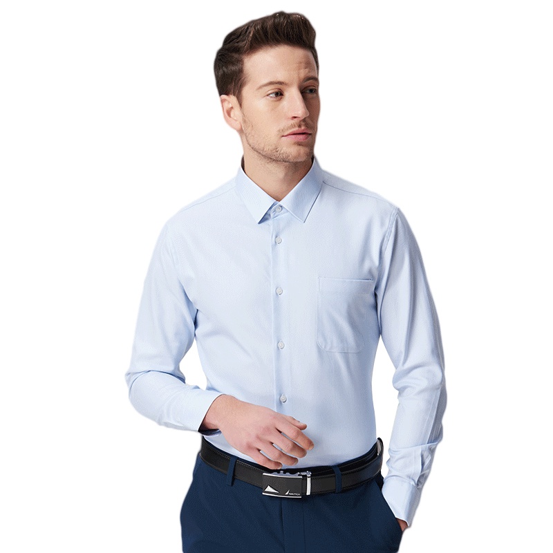 诺帝卡/Nautica翻领男士长袖上衣商务休闲百搭纯色男士衬衫