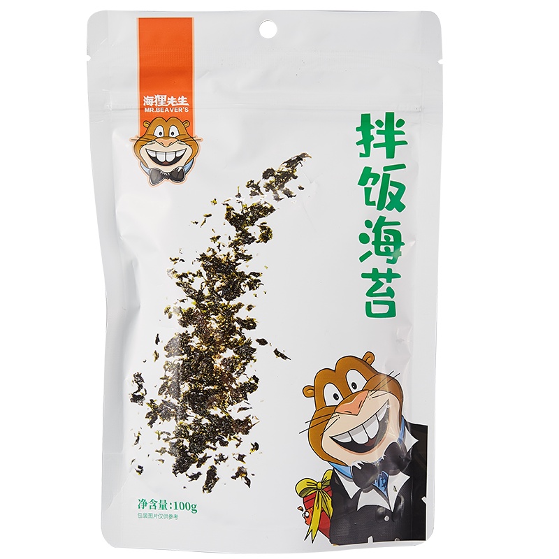 海狸先生拌饭海苔碎原味香松芝麻拌饭料儿童包饭团材料烤海苔即食 100g*1袋原味(休闲零食)
