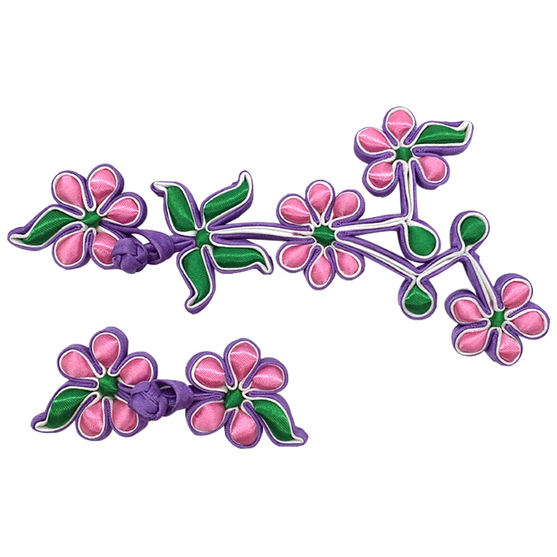 苏斯 复古钮扣扣子旗袍纽扣唐装舞蹈服装辅料立体梅花枝盘扣104D梅花枝套扣