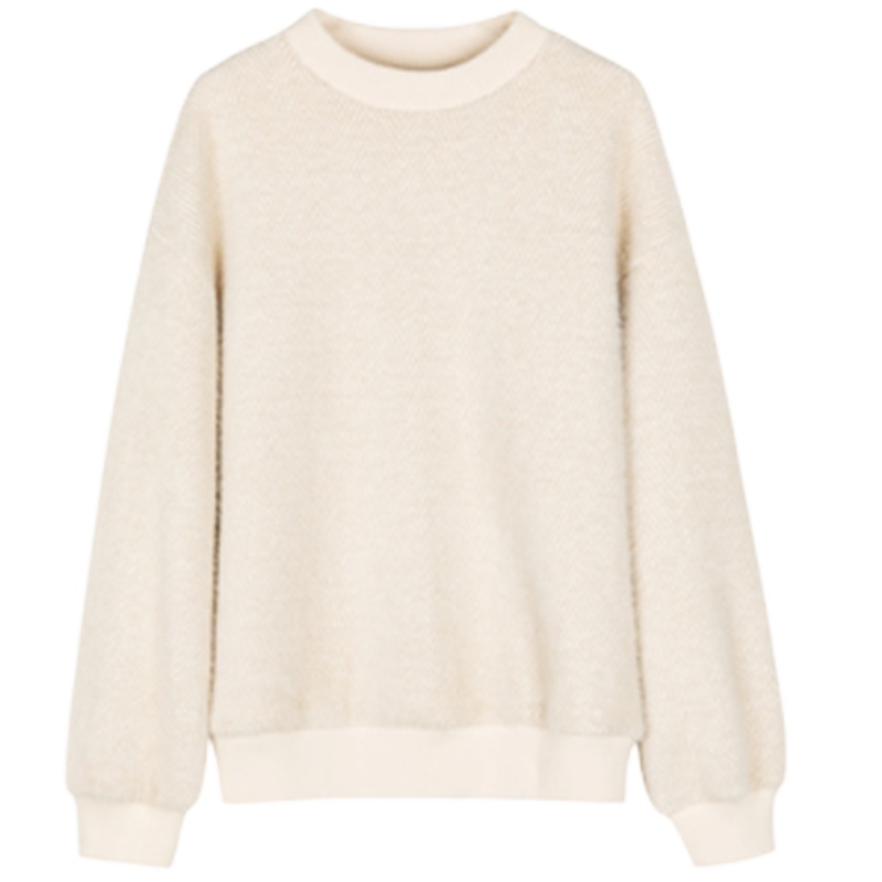 【专柜同款】拉夏贝尔宽松套头毛针织衫2019冬季新款女士韩版内搭打底衫女上衣10024292