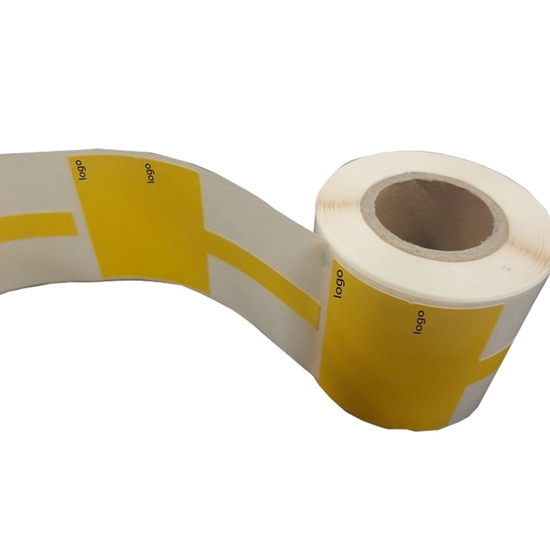 开仰(KAIYANG)T-45Y-DX-SC不干胶标签纸T型预印logo尾纤标签45*36+40mm/100片/卷 黄色
