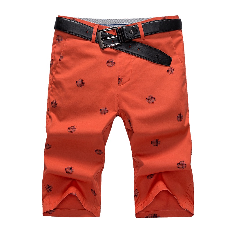 男士夏季休闲五分短裤男修身纯棉印花透气裤子男中裤 JH-3188