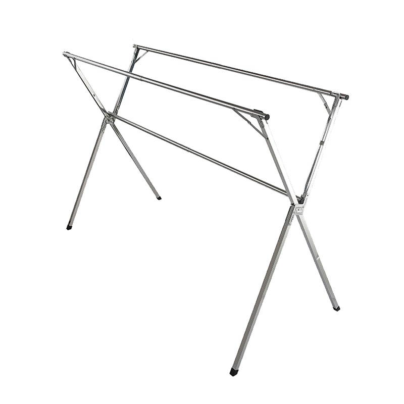 名家优创 晾衣架 折叠落地晒衣架 户外阳台凉衣杆 不锈钢伸缩晒被架 免安装晾晒架