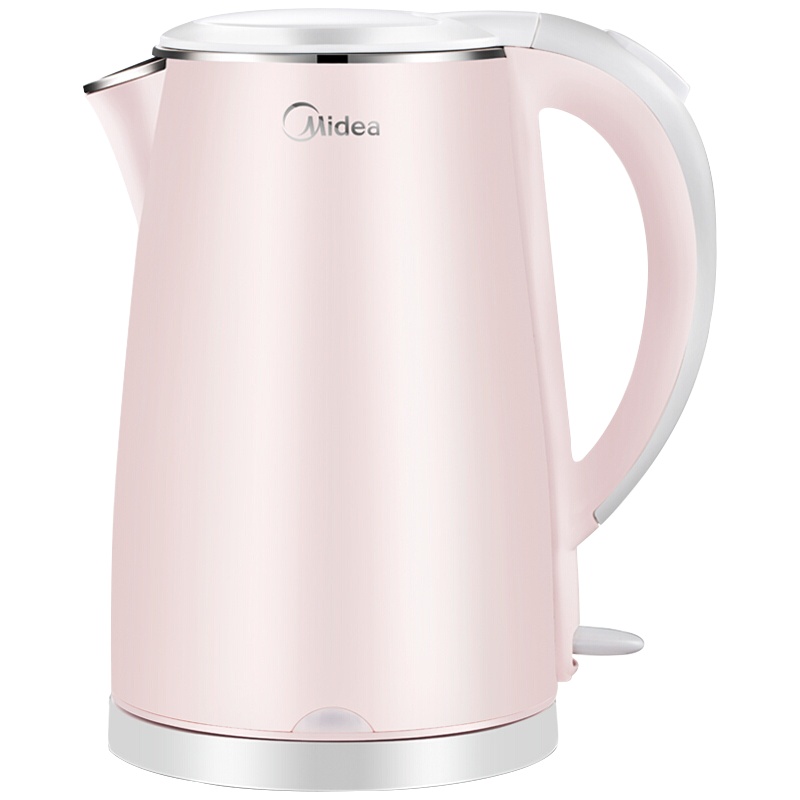 美的（Midea）电热水壶 WHJ1705b 1.7L大容量电水壶 家用食品级304不锈钢烧水壶
