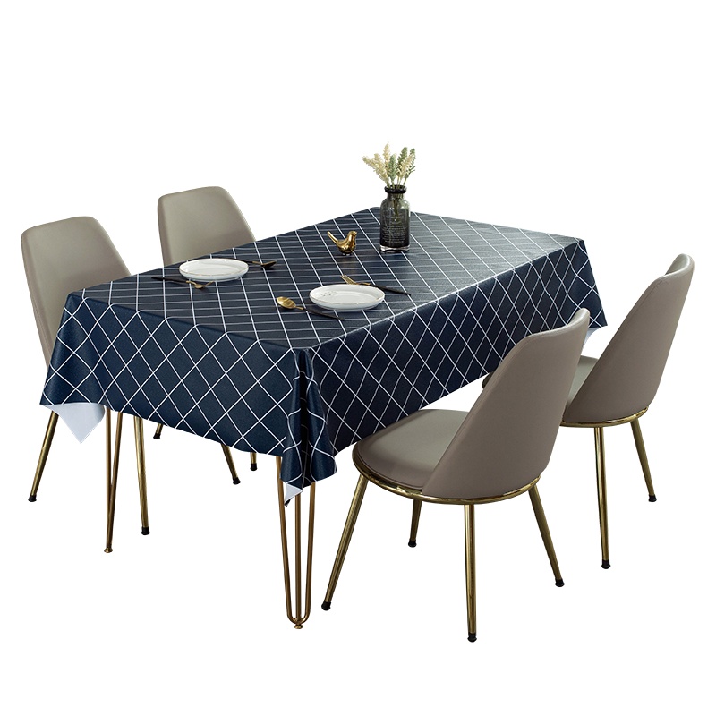 添福运 防水防油桌布北欧书桌ins风格布艺茶几餐桌长方形PVC简约小清新桌布布艺小清新北欧简约轻奢长方形餐桌布正方形茶几