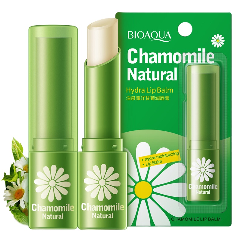 [买1送1] 无色持久补水保湿滋润打底防干裂护唇油唇部护理植物儿童男女学生 洋甘菊润唇膏2支[买1送1]