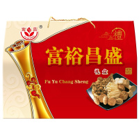 富昌富裕昌盛礼盒1.895kg(银耳木耳桂圆花菇滑子蘑枸杞枣)团购节日送礼员工福利节日礼品定制