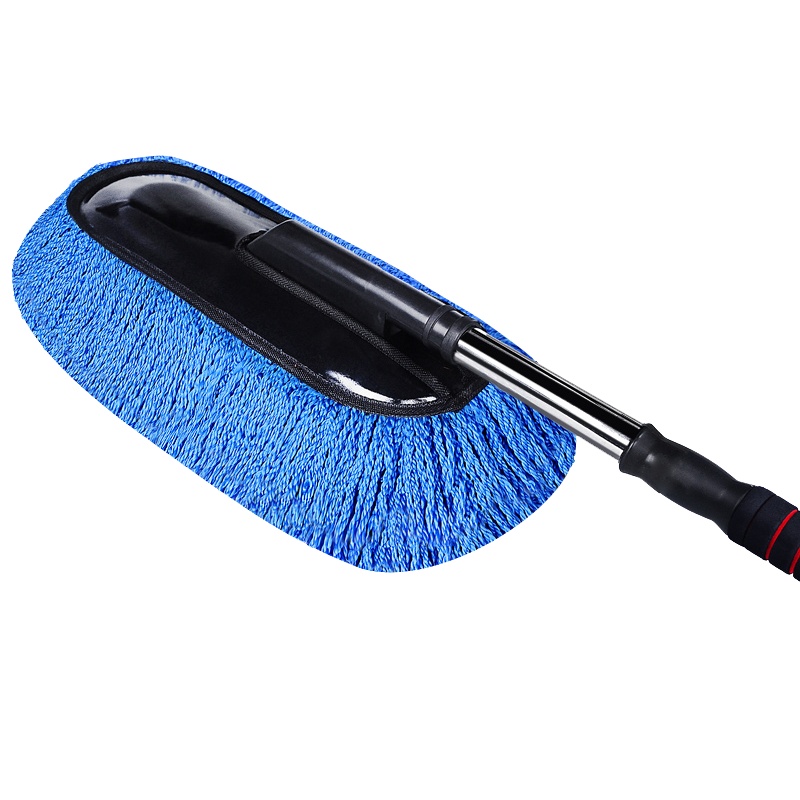 淘尔杰TAOERJ[蓝色伸缩掸子1个]多功能蓝色汽车掸子擦车拖把伸缩式金属手柄 除尘擦车洗车清洁美容洗车工具