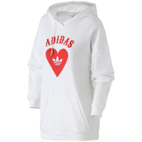 adidas阿迪达斯三叶草女装爱心LOGO运动休闲套头卫衣FH8566
