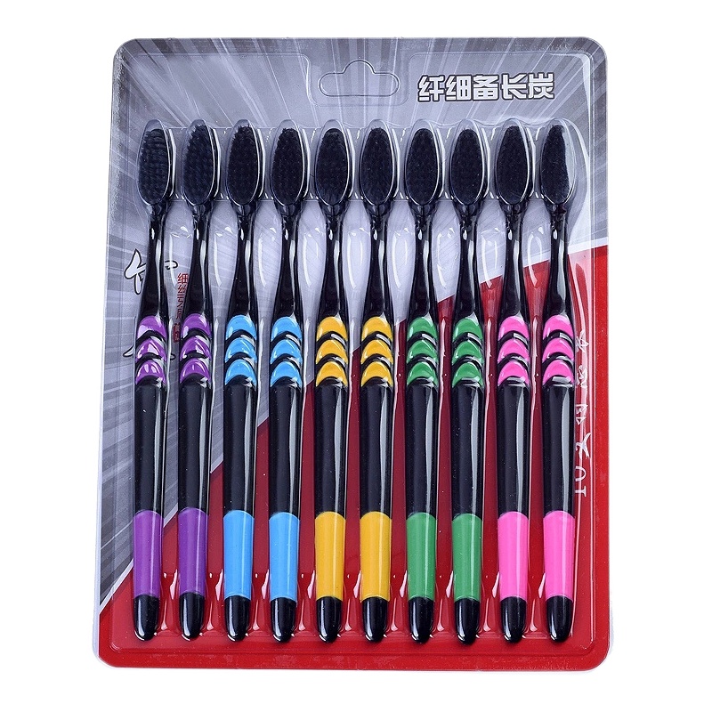 [1支装]黑月亮竹炭牙刷成人牙刷软毛单支装 细毛牙刷 901款