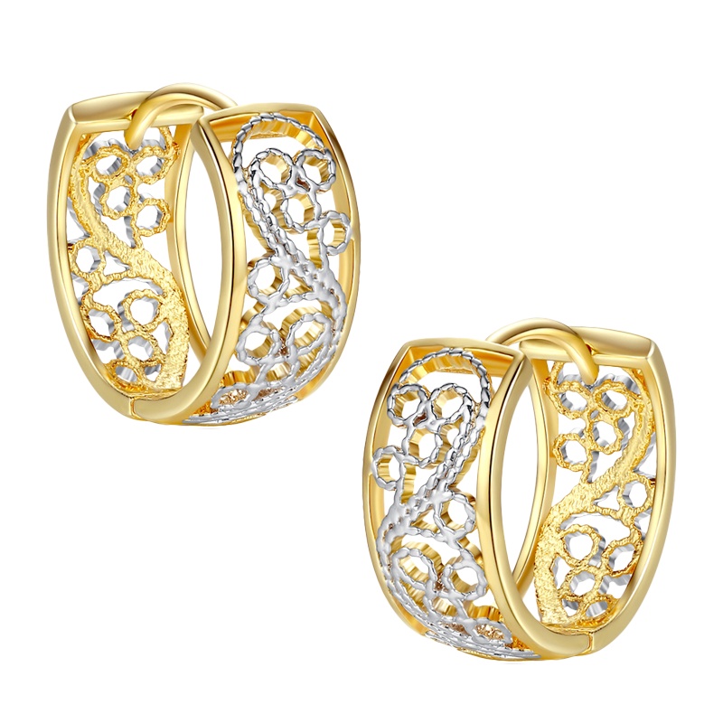 Verona Reine意大利轻奢珠宝紫荆花开S925纯银电镀18K金时尚雅致银耳饰送长辈,送自己,送闺蜜,送女友