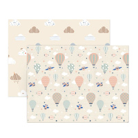 林点xpe爬行垫加厚垫子 宝宝地垫儿童地毯婴儿家用客厅超大号爬爬垫 小飞机+云朵1800*1500*20mm