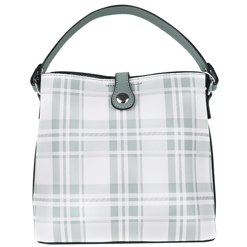 dubaolu/都宝路新款小清新格子大容量水桶包斜挎包单肩包女包