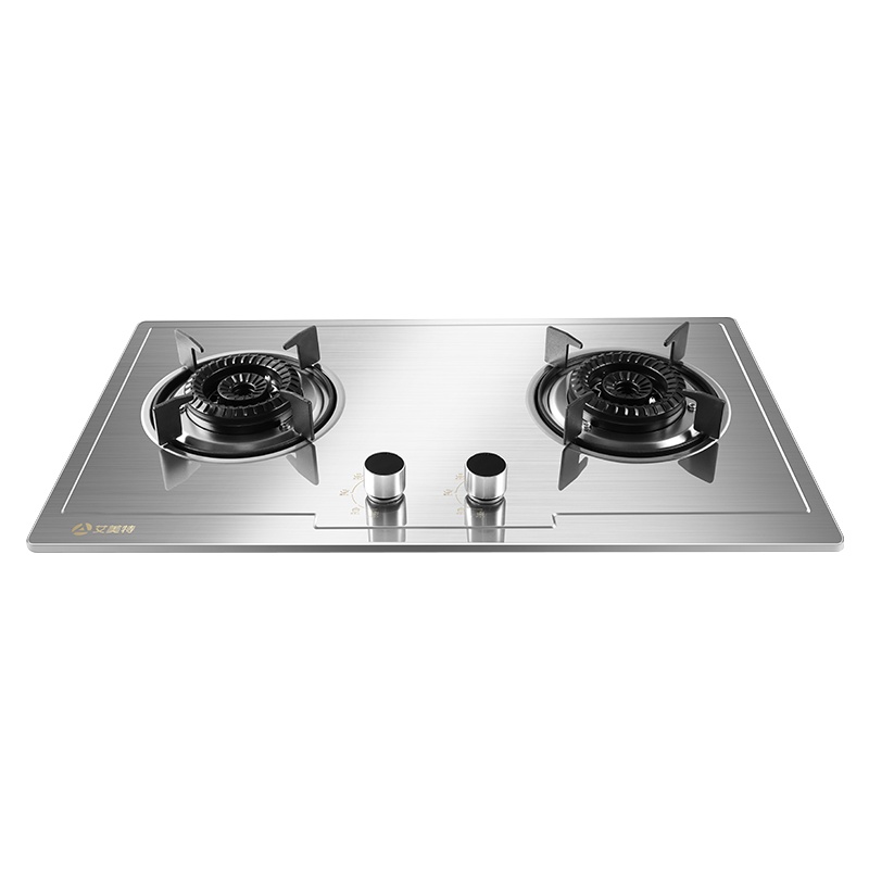 艾美特燃气灶4.8kw高能大火天然气双眼灶台式嵌入式台嵌两用双灶煤气灶不锈钢燃气灶 一级能效(天然气)JZT-H6G