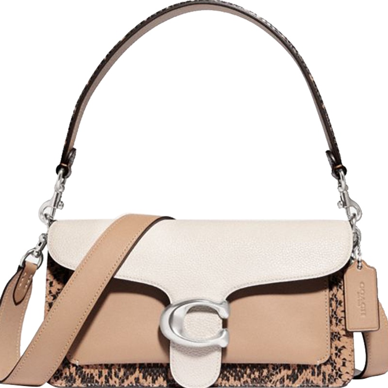 预定 COACH/蔻驰 蛇皮细节拼色TABBY 26号单肩包89972