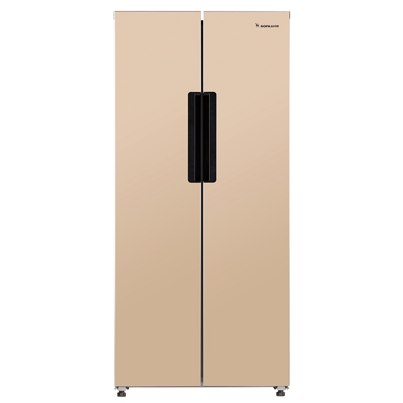 双鹿(SONLU )398升对开门冰箱节能双变频 风冷无霜一级能效 节能大容量双开门电冰箱金BCD-398WSVYD