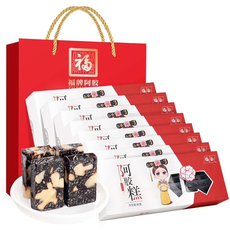 福牌阿胶糕720g即食纯滋补手工调理阿娇气血啊胶山东阿胶膏送礼