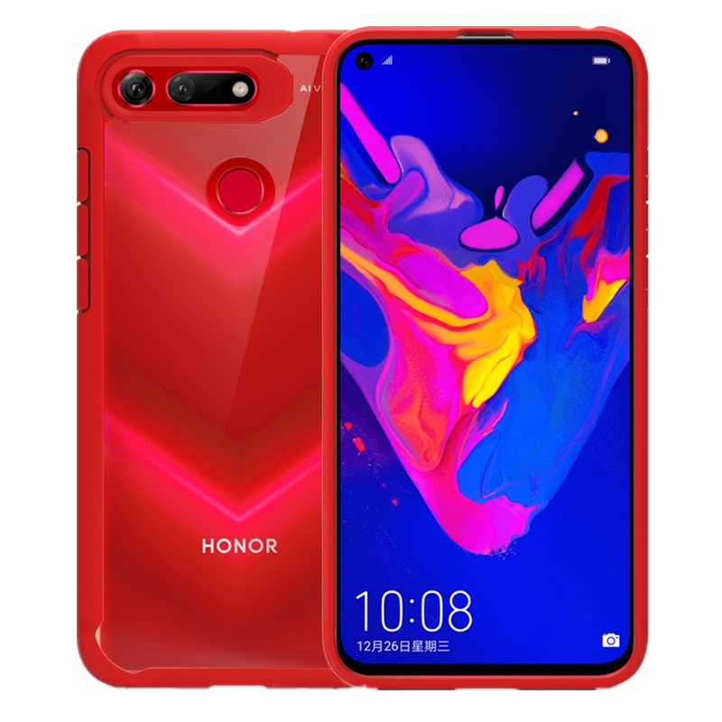 [送钢化膜]高铭宣 华为荣耀v20手机壳V30Pro5g硅胶透明网红潮牌20i全包防摔个性创意保护套男女款磨砂V2黑