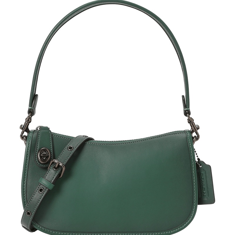 COACH蔻驰 SWINGER 腋下包 单肩包 光面皮椭圆扣 C0638