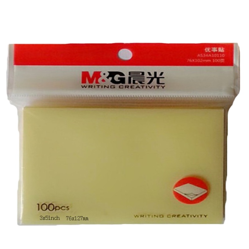 晨光 YS-05便利贴 3X5优事贴100页/本 便签本 优事贴 便条贴 备忘贴 N次贴告示贴 便条纸 10本装