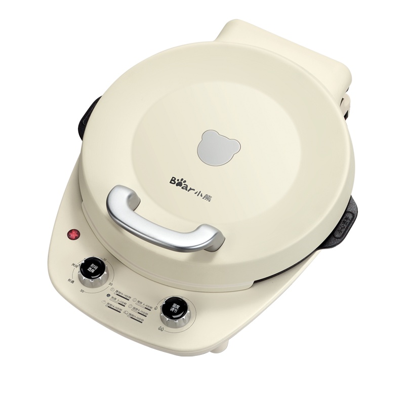 小熊(Bear)电饼铛 家用双面加热加深加大可拆洗煎饼烙饼锅宿舍小型烤盘多功能全自动春饼机DBC-C13F1米黄色