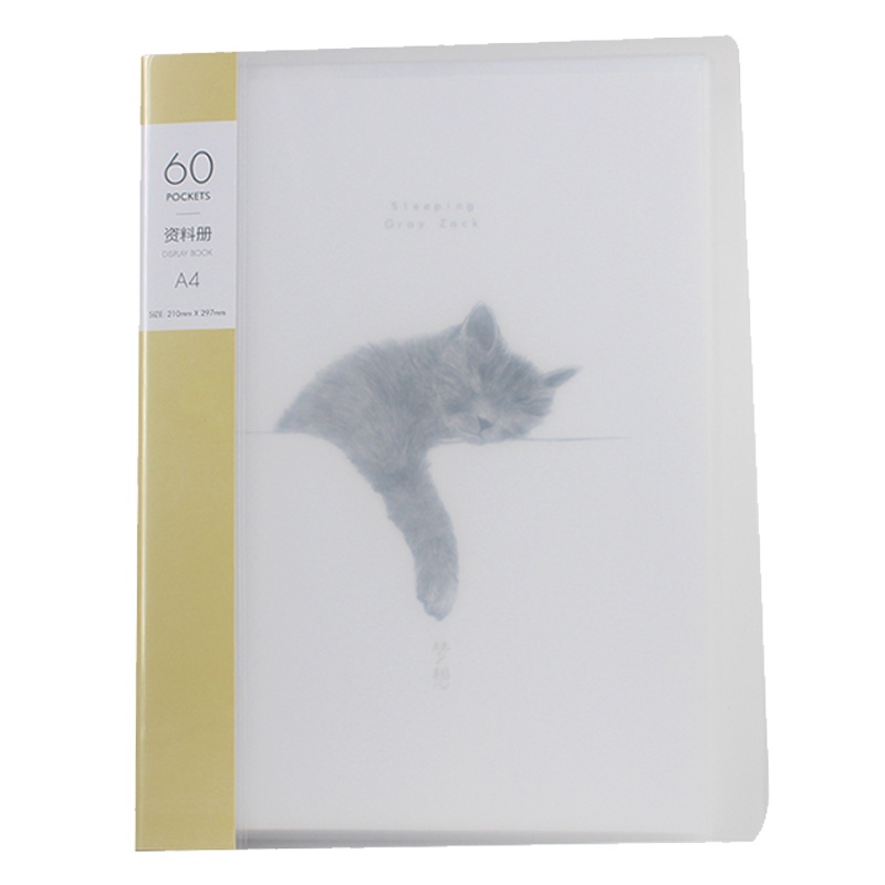 得力资料册收集册72444HUAN文件夹学生卷子分类孕期检查报告收纳试卷夹多功能60页大容量透明高中生插页分页神器