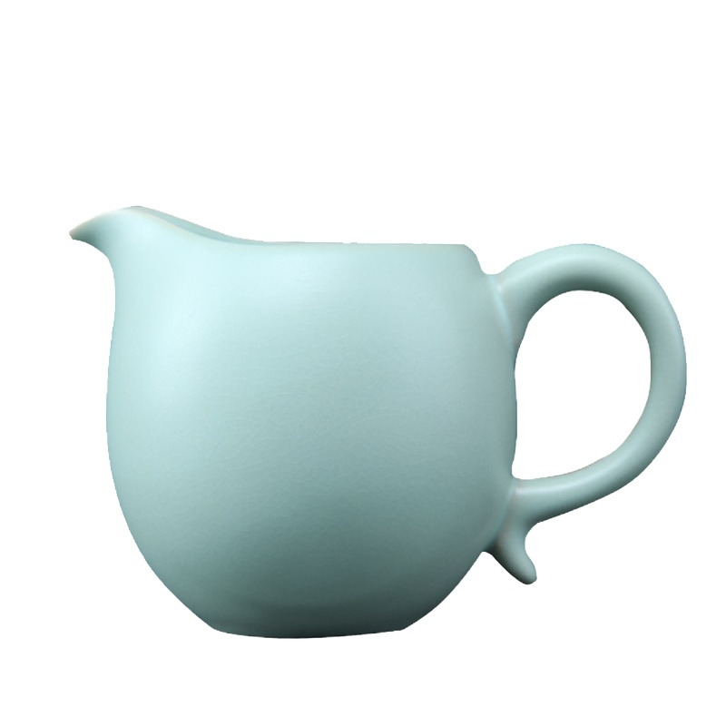 唐宏坊 公道杯分茶器茶海家用汝窑功夫茶具配件 开片汝瓷天青色款式五