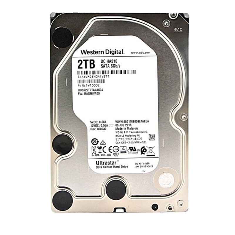 西部数据(WD) 2TB SATA6Gb/s 7200转128M 企业级硬盘 (HUS722T2TALA604 )