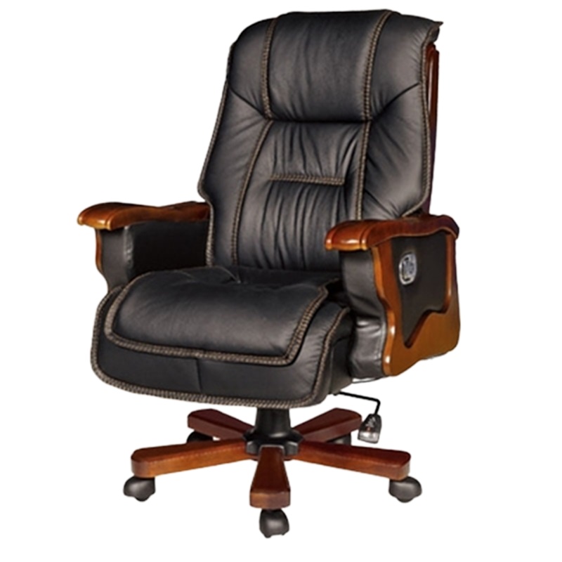 鑫环境 电脑椅旋转升降座椅子真牛皮质可躺大班椅西皮护腰办公椅03