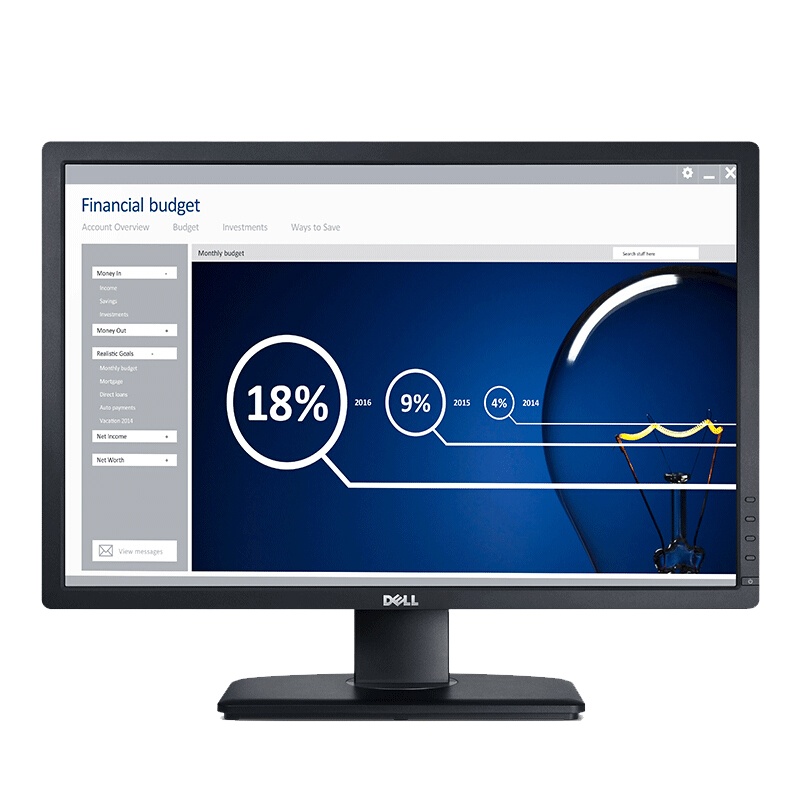 戴尔(DELL) U2412M 24英寸液晶显示器（16:10宽高比 旋转升降 IPS屏幕）