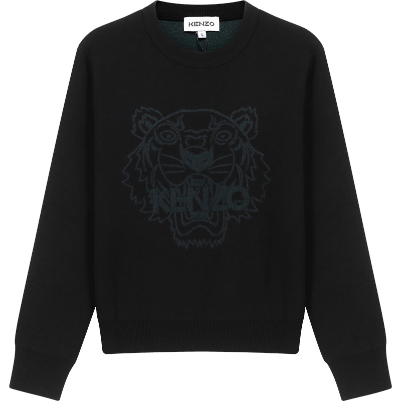 KENZO 高田贤三 女士 羊毛圆领长袖针织衫羊毛衫 FA6 2PU530 3XA