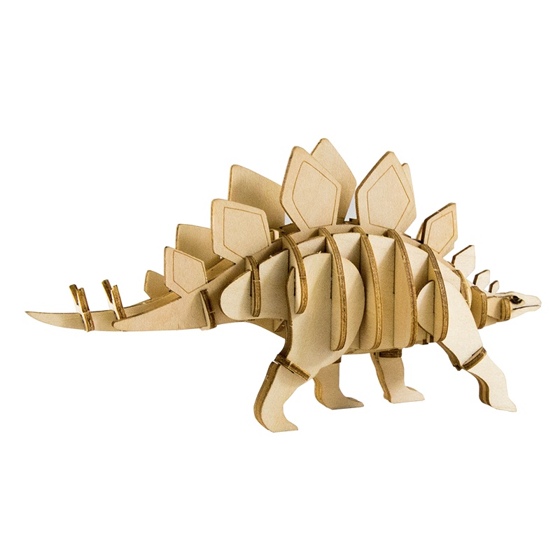 WUDE 剑龙木制立体3d拼图木质diy积木玩具儿童手工拼装模型组装插片圣诞礼物