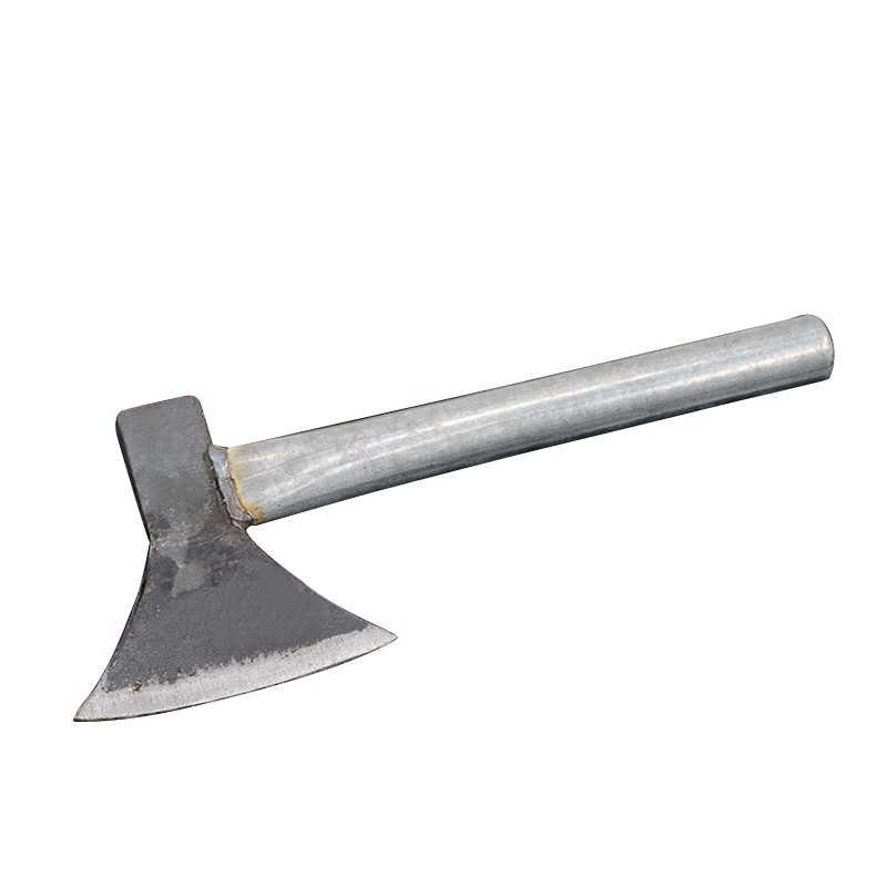 [规格:30*8单位:cm 10把装]斧头 大号人工锻打斧子 火镀铁管铁柄劈砖劈柴伐木野营多用斧 高硬度坚固铁把斧