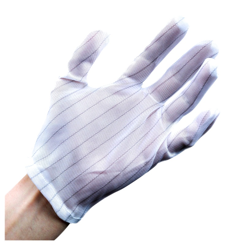 海斯迪克 HKSB03 （20双装）尼龙手套 双面条纹防静电手套 防静电防滑手套 防静电 双面条纹 均码