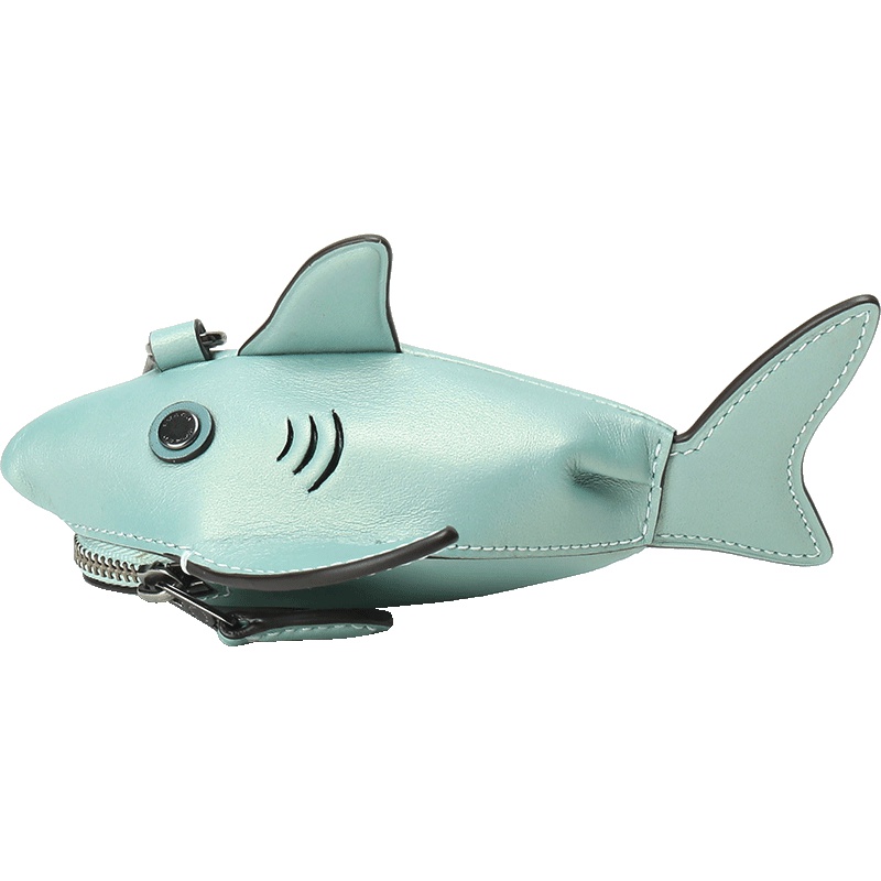 COACH 蔻驰 女士皮革鲨鱼造型零钱包 27127