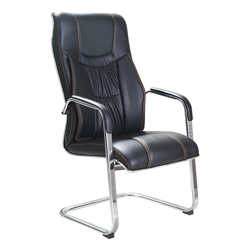 鑫金虎 电脑椅家用办公椅皮革弓形椅会议椅麻将椅职员椅简约组装椅子多色可选