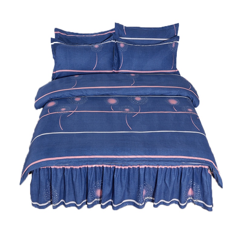 吉岳Giyou全棉四件套 2018新款加厚精梳纯棉双层纱刺绣款床上用品四件套