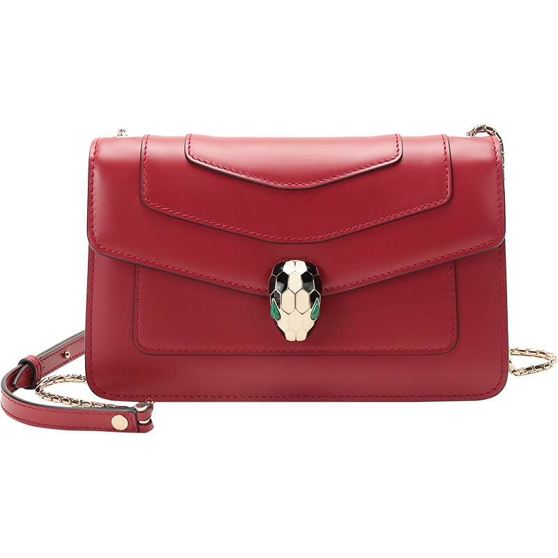 BVLGARI 宝格丽 女士 SERPENTI FOREVER系列系列牛皮蛇头扣单肩斜挎包 280177