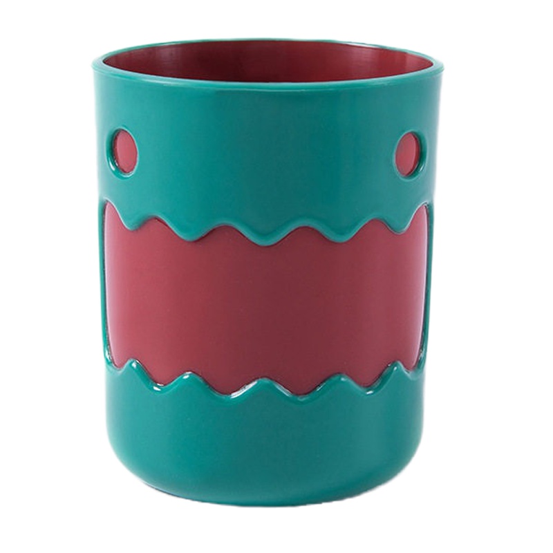 创意简约漱口杯喝水杯子几何菱形刷牙杯家用情侣牙刷杯洗漱杯牙缸 深绿