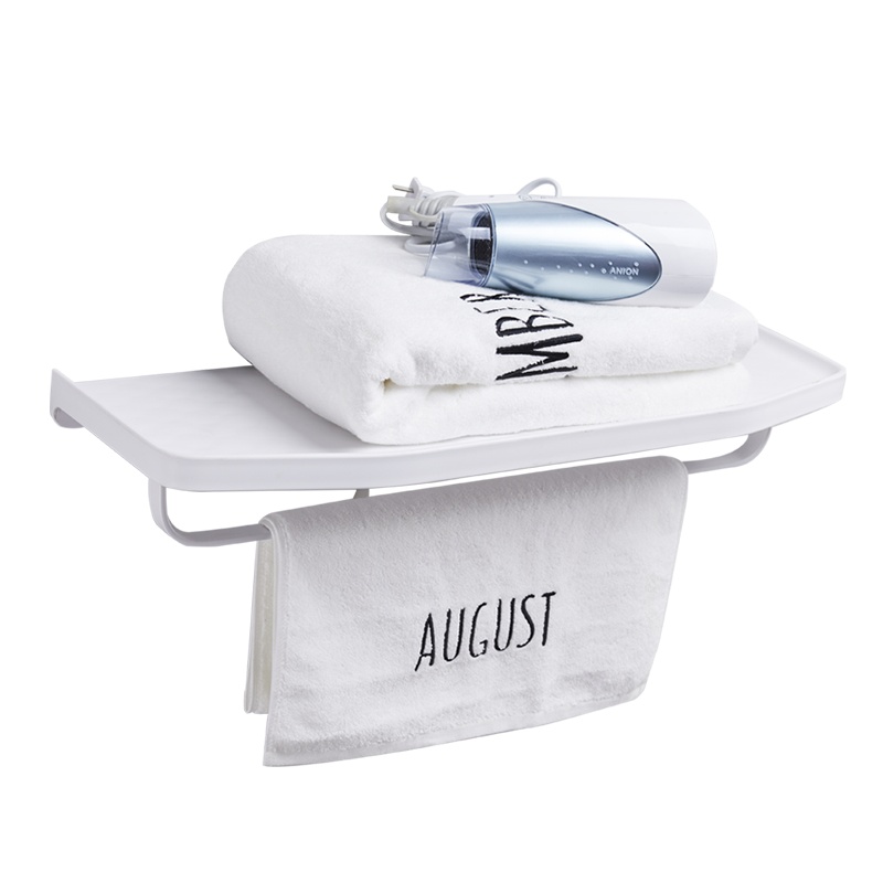 温洁尔卫生间浴巾架免打孔浴室挂毛巾架免钉厨房置物架抹布架挂杆