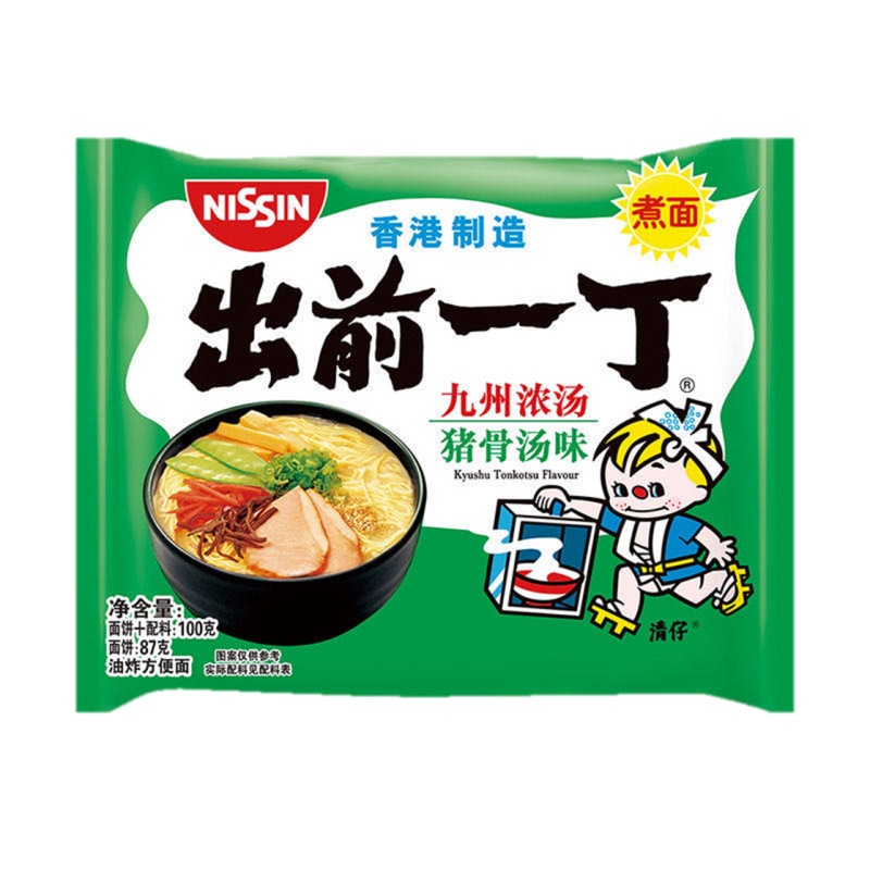 香港进口 出前一丁方便面 九州猪骨浓汤味 100g 速食面