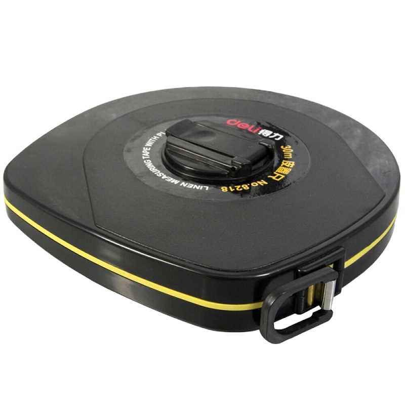 得力8218皮卷尺30米(黑)(把)