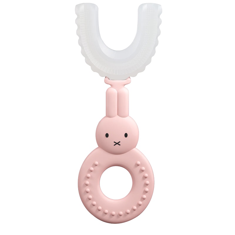 开优米(Kiuimi)儿童牙刷u形卡通宝宝口腔清洁2-12岁硅胶口含式360度刷牙护牙牙刷KYM615