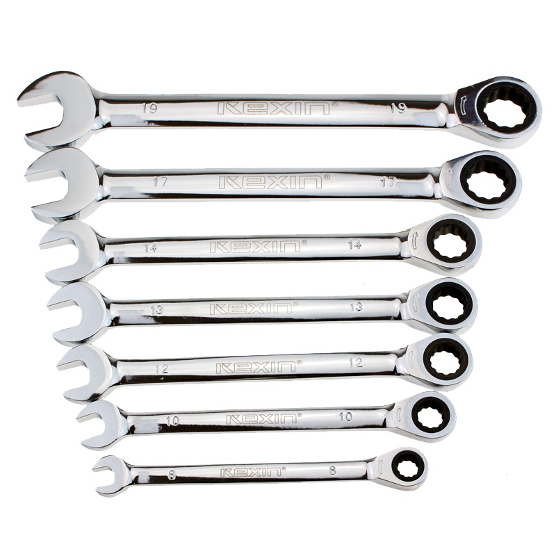科信(kexin)全抛光棘轮两用扳手 开口梅花快速扳手 19mm KX336