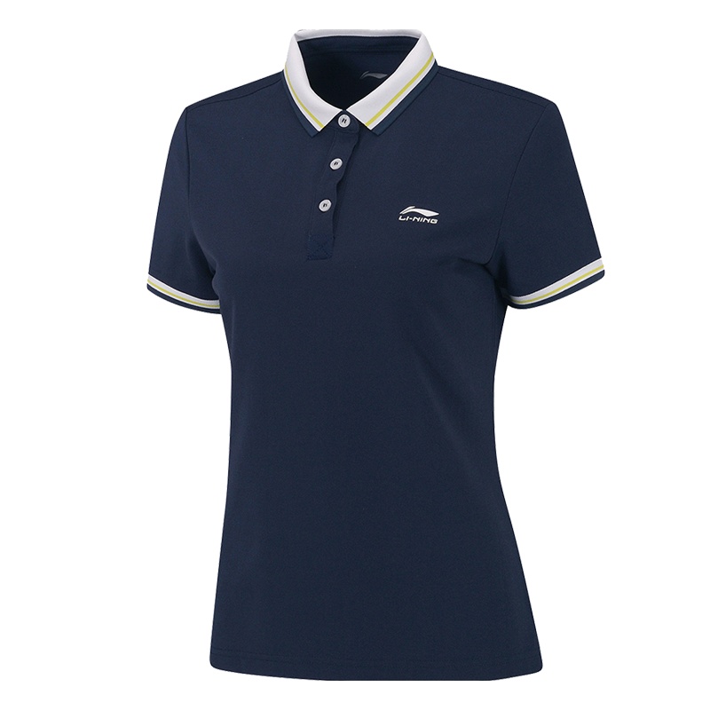 李宁女士翻领吸汗POLO衫