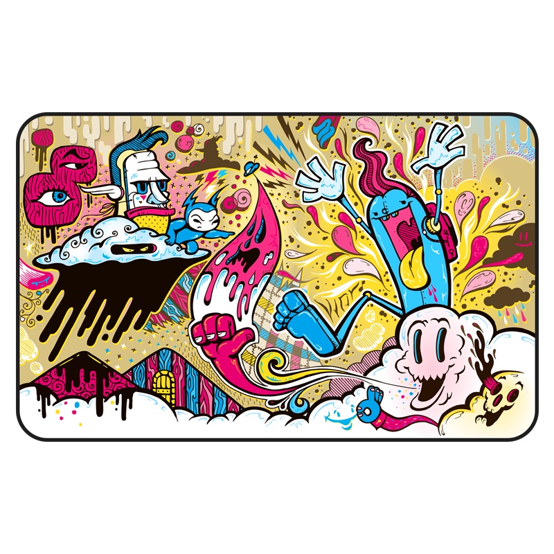 趣行 汽车遮阳帘 磁性车用窗帘 通用型车载防晒隔热侧车窗遮阳挡 涂鸦-后排窗户单片