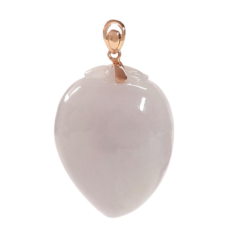 缘源珠宝 天然A货翡翠吊坠 18K金镶嵌紫罗兰翡翠玉坠 女款 附送证书 不含链