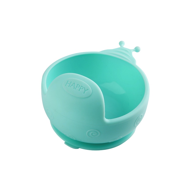 大朵婴儿 吸盘碗儿童一体式硅胶辅食分格餐盘宝宝吃饭防滑防摔餐具 樱桃粉