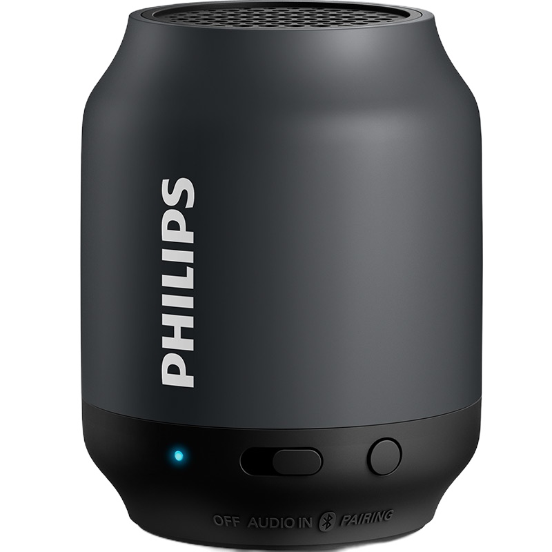 Philips/飞利浦 BT25蓝牙2.1音箱响无线迷你低音炮便携重低音小钢炮 黑色